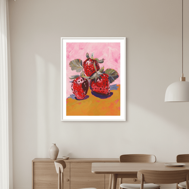 Fresh Strawberries by Lucrecia Caporale wall - art - picture - poster
