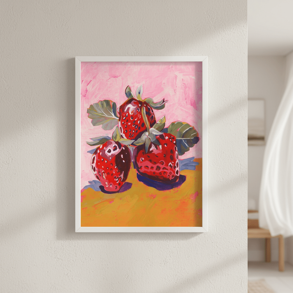 Fresh Strawberries by Lucrecia Caporale wall - art - picture - poster
