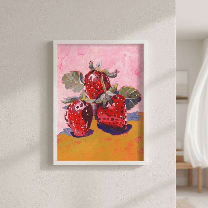 Fresh Strawberries by Lucrecia Caporale wall - art - picture - poster