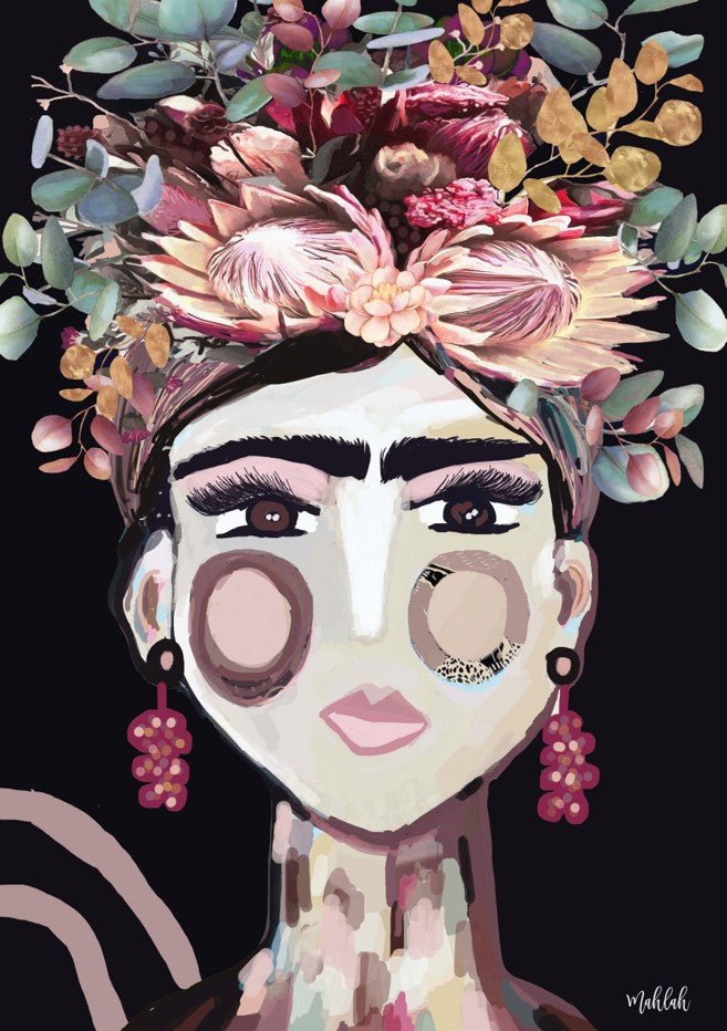 Frida Australiana Black by Inkheart Designs