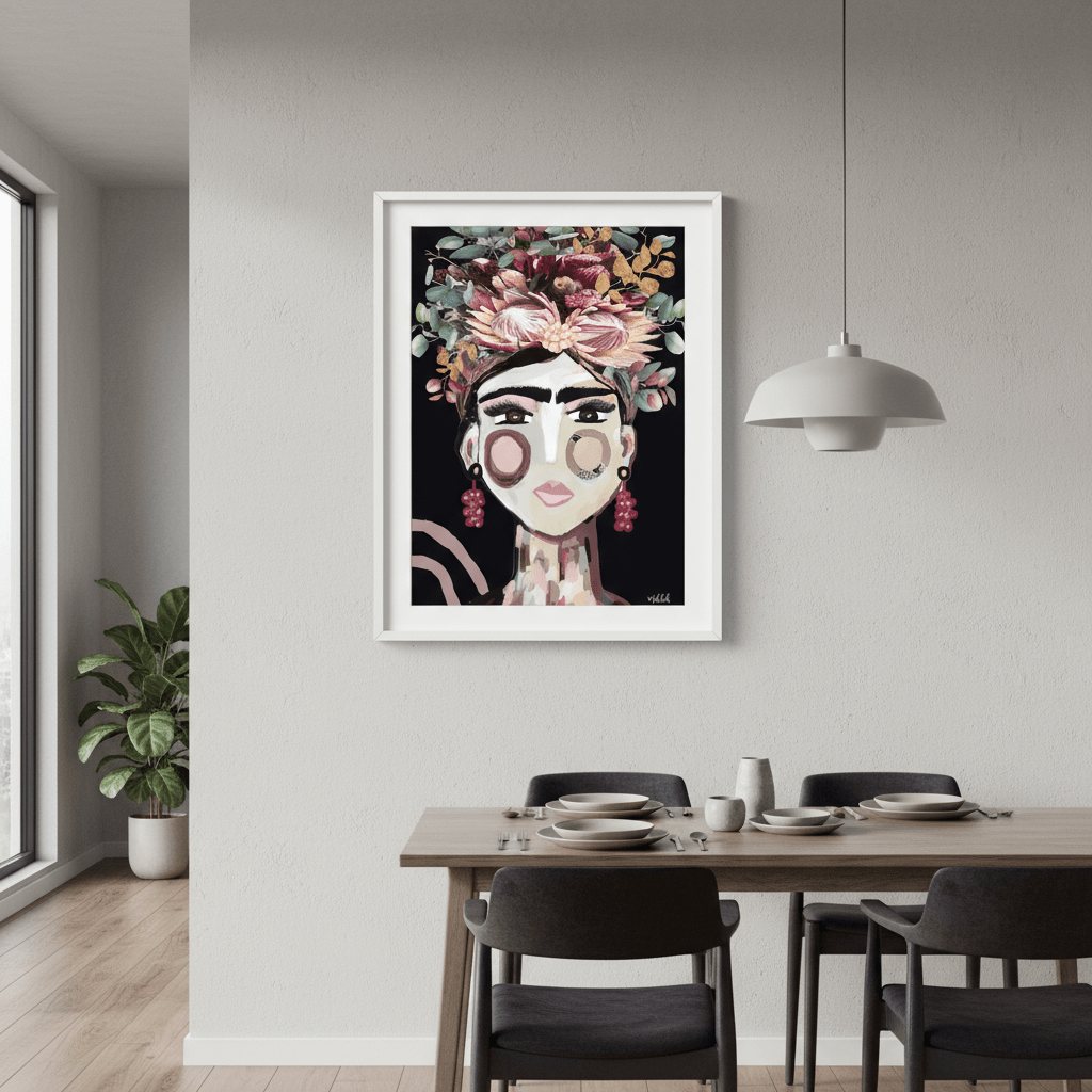 Frida Australiana Black by Inkheart Designs wall - art - picture - poster