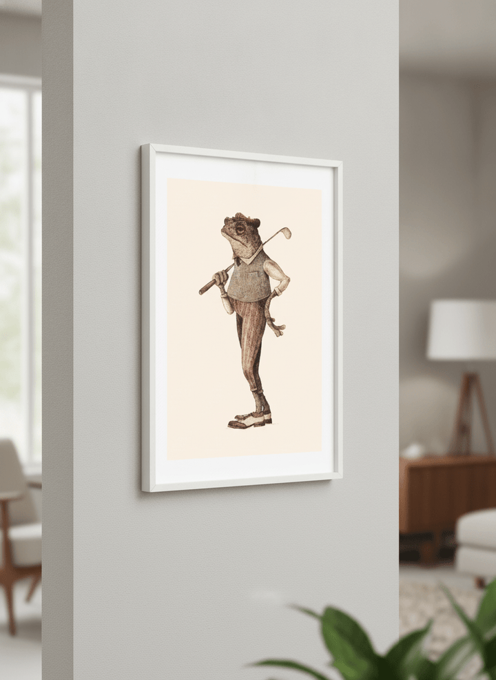 Modern wall art styled above a sofa in a neutral living room