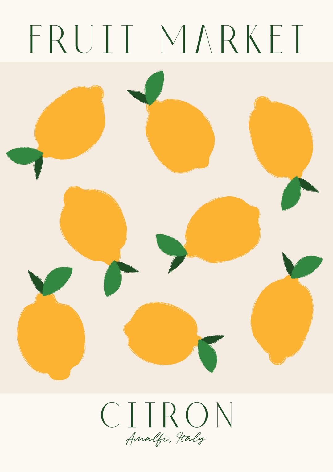 Fruit Market Lemon Citron Wall Art,frame