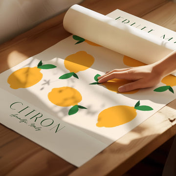 Fruit Market Lemon & Peach Set of 2 Wall Art wall - art - picture - poster