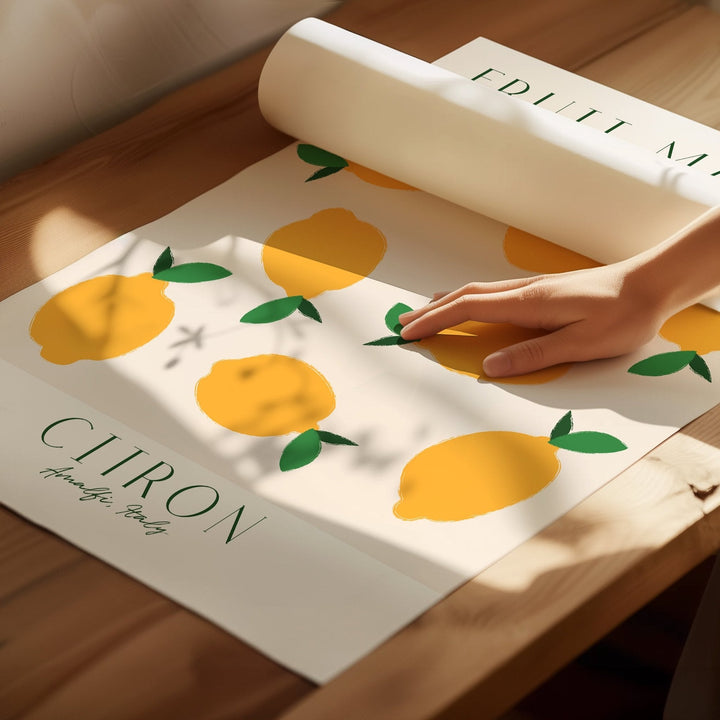 Fruit Market Lemon & Peach Set of 2 Wall Art wall - art - picture - poster