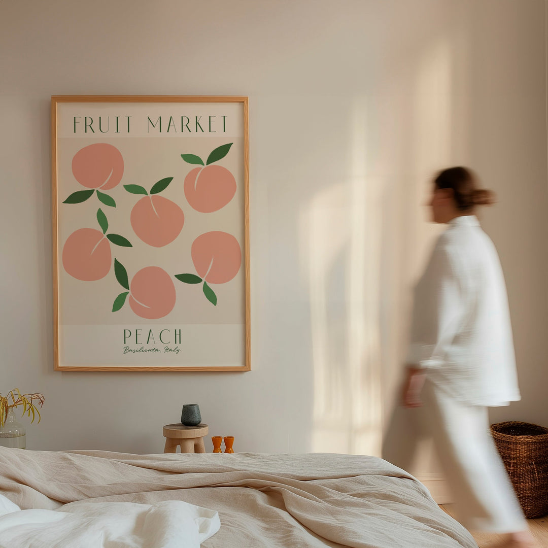 Fruit Market Peace Wall Art,livingroom,timber border
