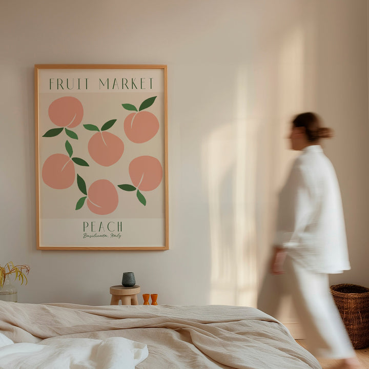 Fruit Market Peace Wall Art,livingroom,timber border