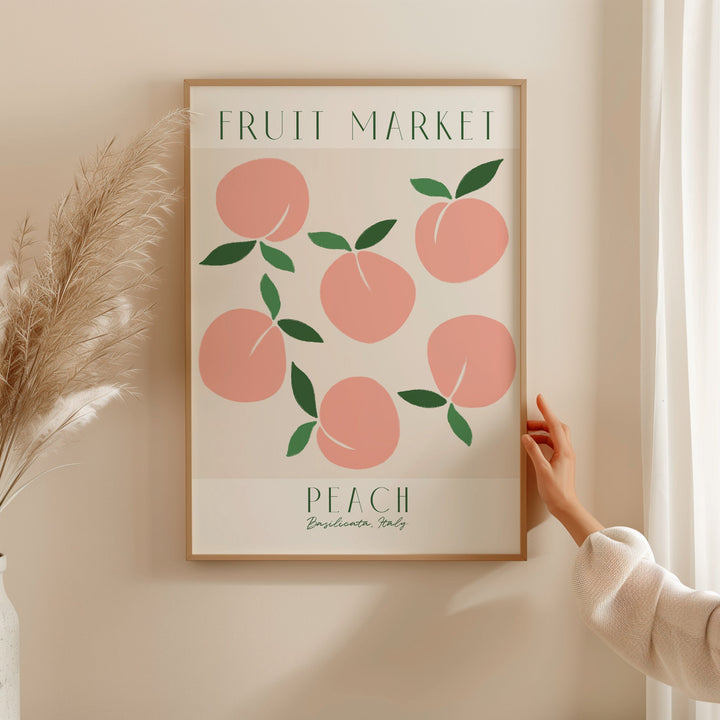 Fruit Market Peace Wall Art,livingroom,timber border
