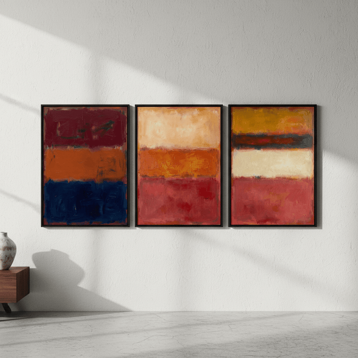 Full of Colour Trio Mark Rothko Inspired Abstract Wall Art wall - art - picture - poster