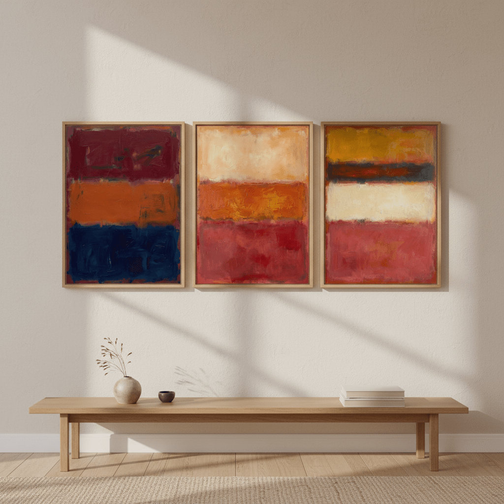 Full of Colour Trio Mark Rothko Inspired Abstract Wall Art wall - art - picture - poster