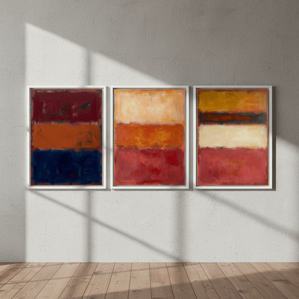 Full of Colour Trio Mark Rothko Inspired Abstract Wall Art wall - art - picture - poster