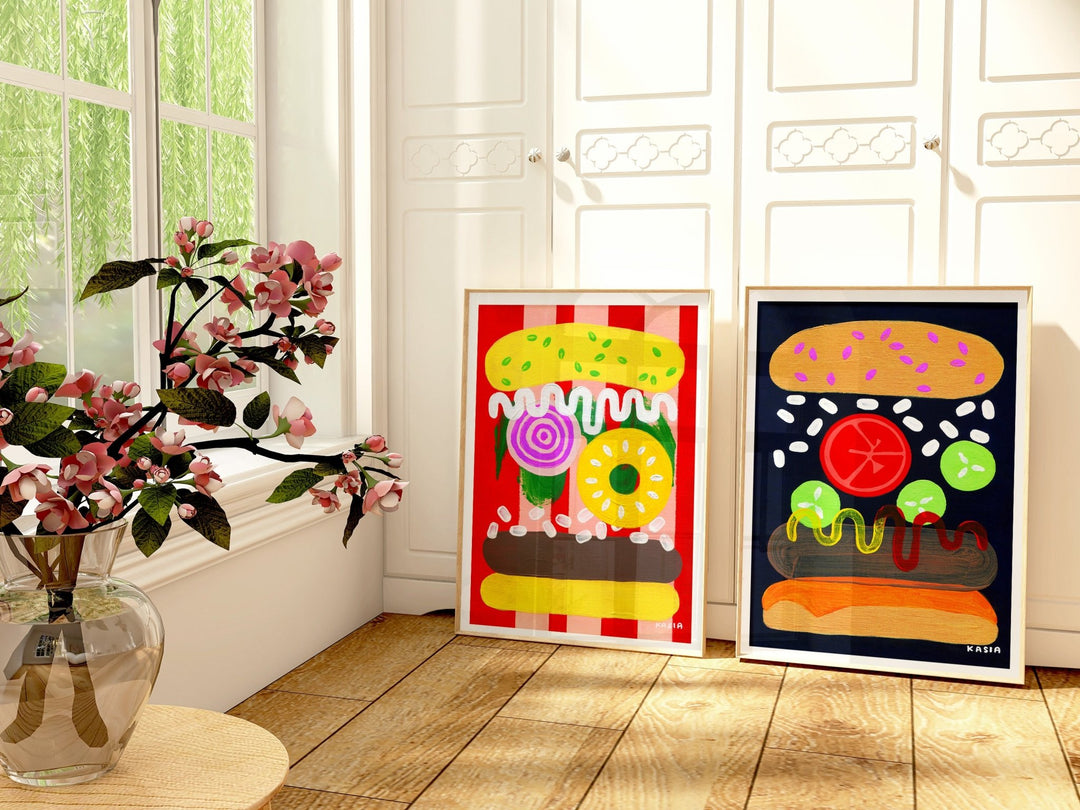 Funfair Nights Pair by Kasia Sykus wall - art - picture - poster