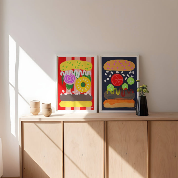 Funfair Nights Pair by Kasia Sykus wall - art - picture - poster