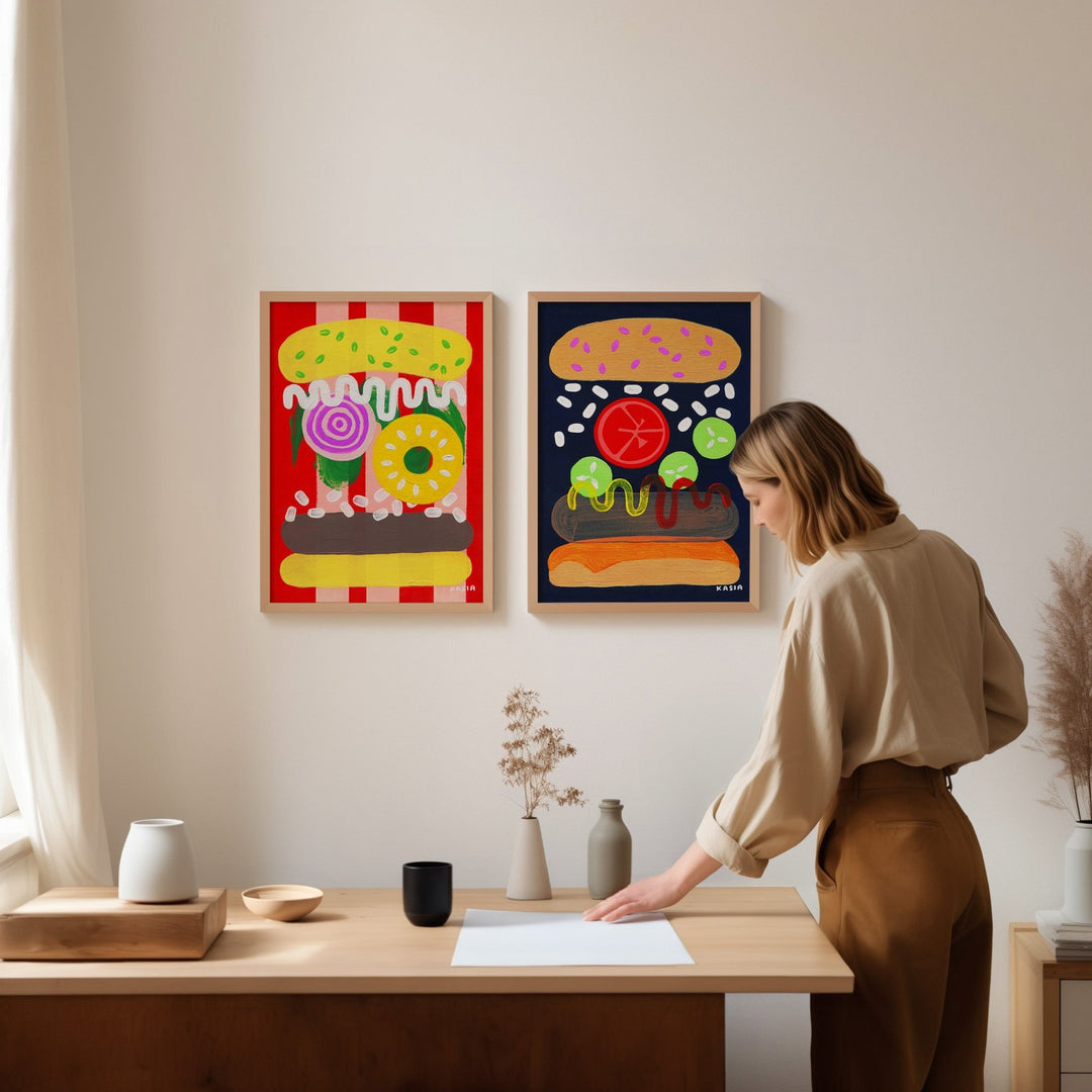 Funfair Nights Pair by Kasia Sykus wall - art - picture - poster