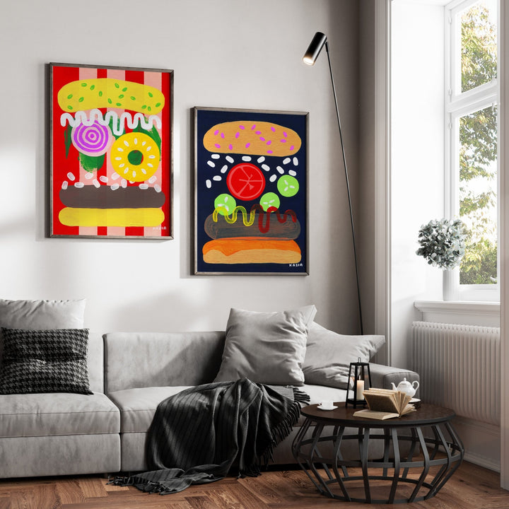 Funfair Nights Pair by Kasia Sykus wall - art - picture - poster