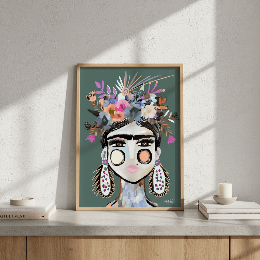 Funky Frida by Inkheart Designs wall - art - picture - poster