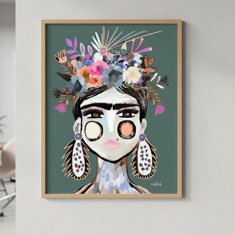 Funky Frida by Inkheart Designs wall - art - picture - poster