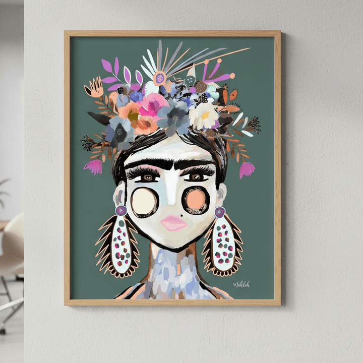 Funky Frida by Inkheart Designs wall - art - picture - poster