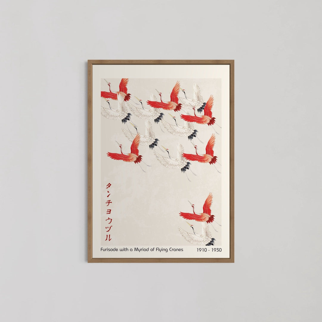 Furisode with a Myriad of Flying Cranes Wall Art - Style My Wall