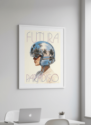 Contemporary wall art featured in a bright modern office workspace