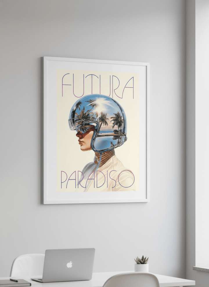 Contemporary wall art featured in a bright modern office workspace