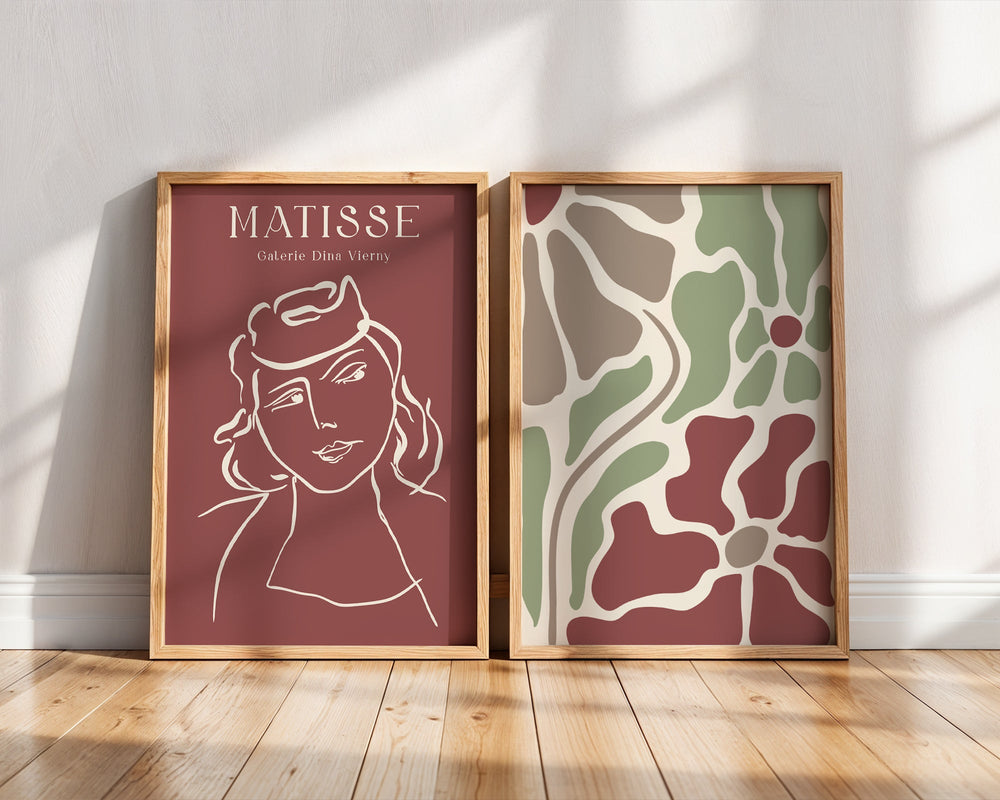 Galerine Fleurs Set of 2 by Henri Matisse wall - art - picture - poster