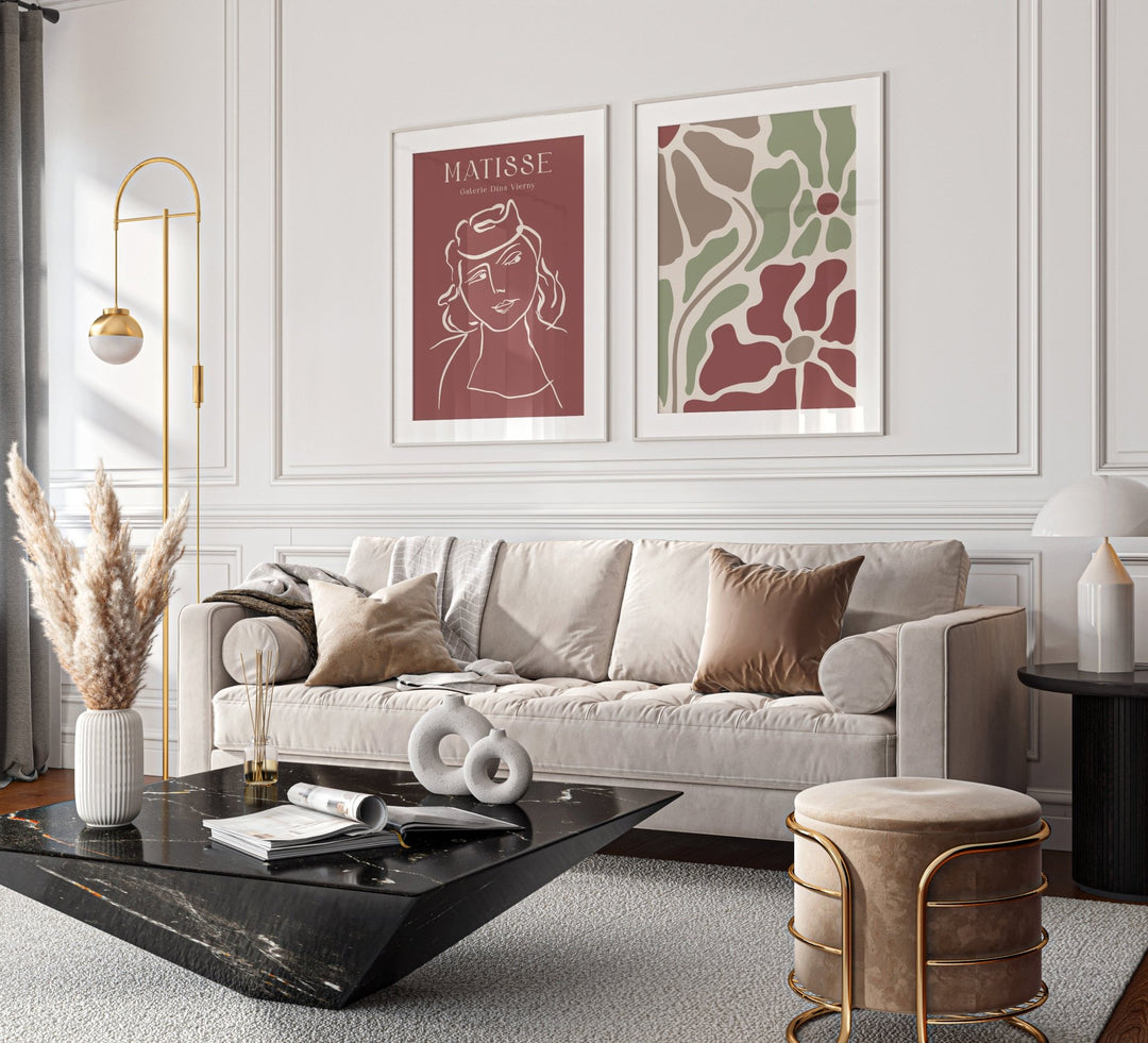 Galerine Fleurs Set of 2 by Henri Matisse wall - art - picture - poster