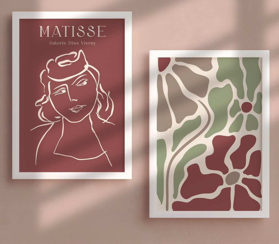 Galerine Fleurs Set of 2 by Henri Matisse wall - art - picture - poster