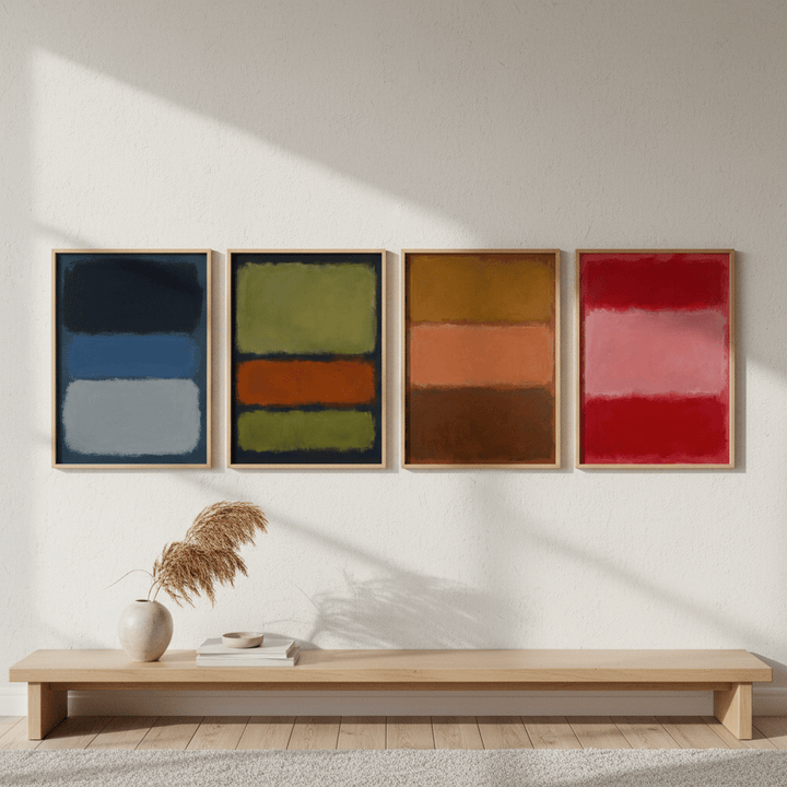 Gallery Wall Prints Mark Rothko Inspired Set of 4 wall - art - picture - poster