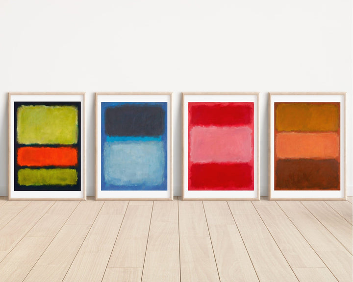 Gallery Wall Prints Mark Rothko Inspired Set of 4 wall - art - picture - poster