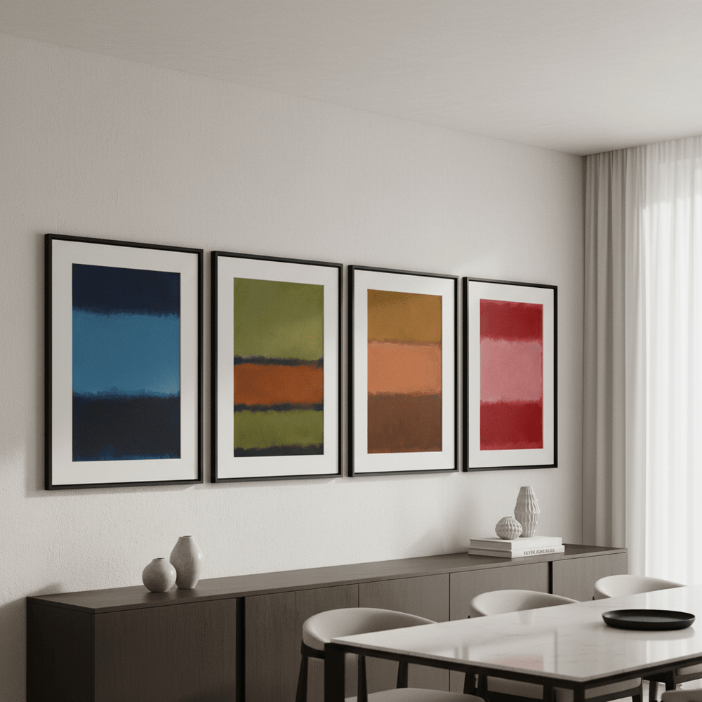 Gallery Wall Prints Mark Rothko Inspired Set of 4 wall - art - picture - poster