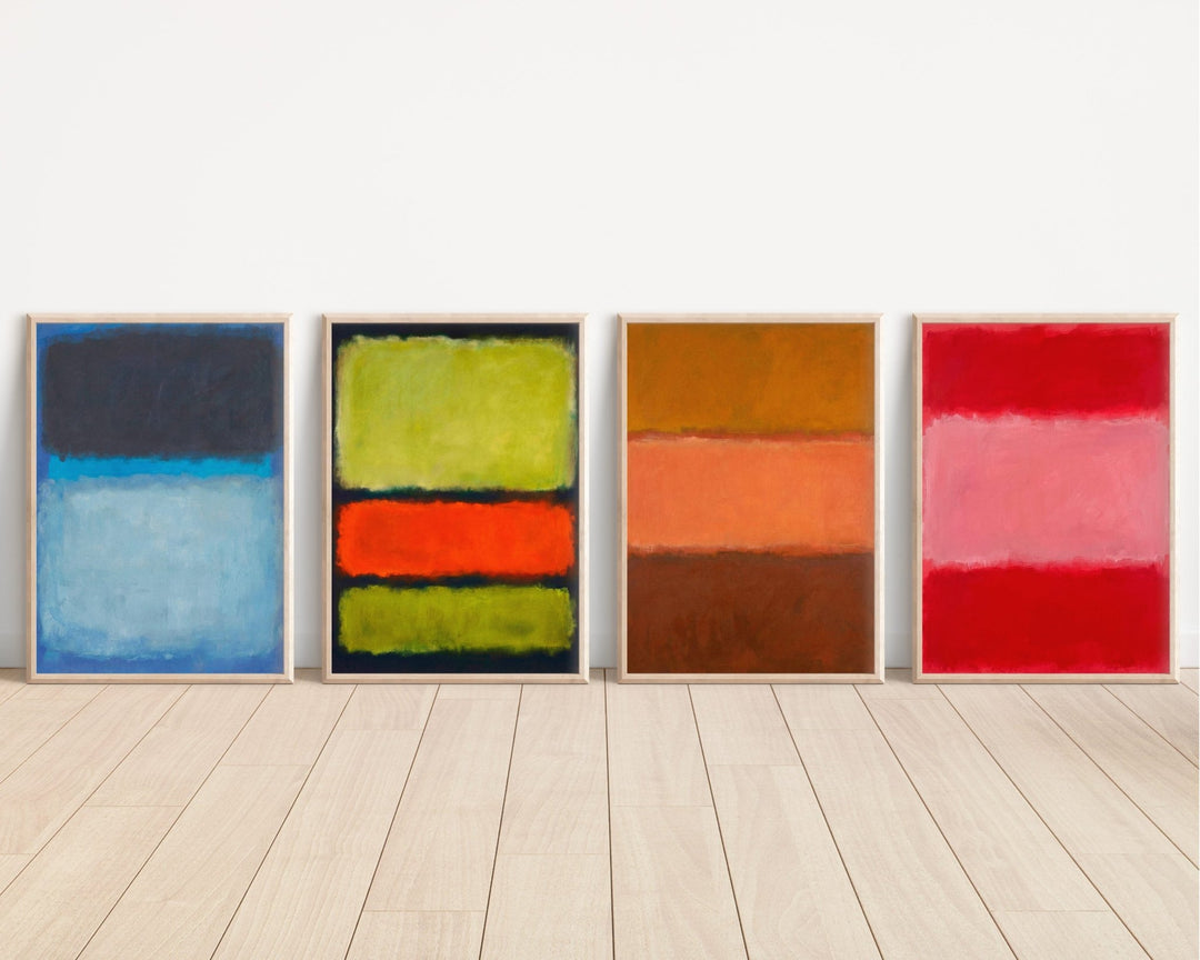 Gallery Wall Prints Mark Rothko Inspired Set of 4 wall - art - picture - poster