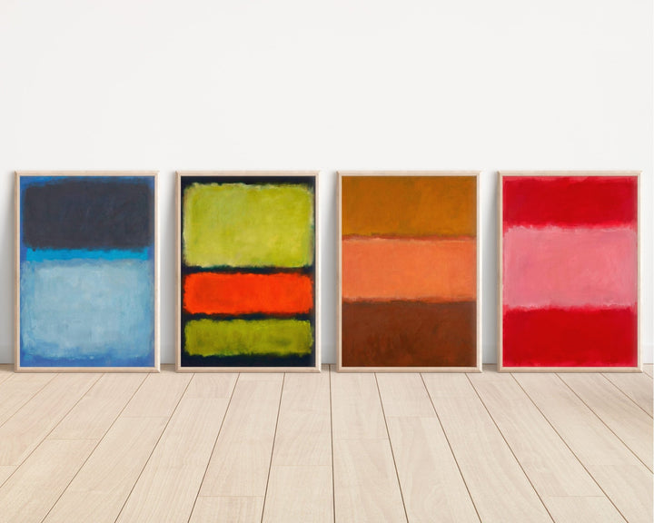 Gallery Wall Prints Mark Rothko Inspired Set of 4 wall - art - picture - poster