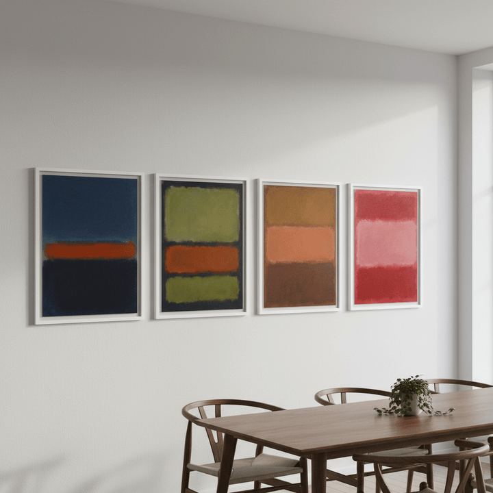 Gallery Wall Prints Mark Rothko Inspired Set of 4 wall - art - picture - poster