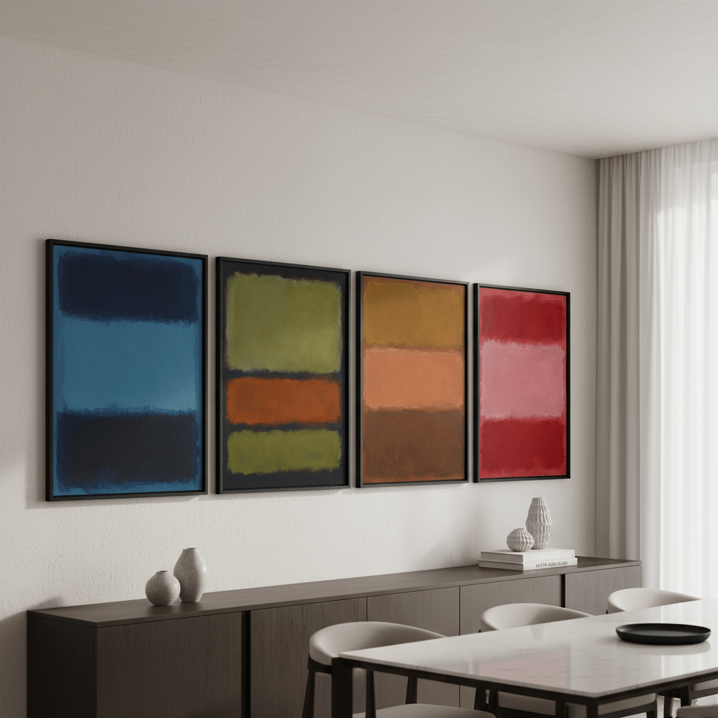 Gallery Wall Prints Mark Rothko Inspired Set of 4 wall - art - picture - poster