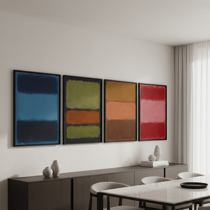 Gallery Wall Prints Mark Rothko Inspired Set of 4 wall - art - picture - poster