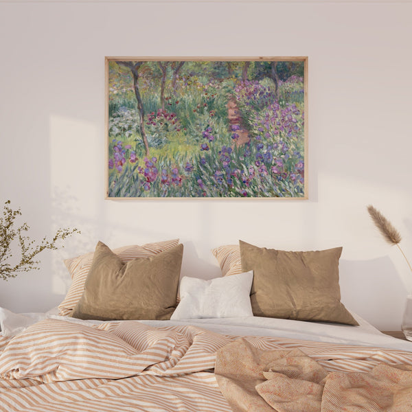 Garden in Giverny Impressionist Painting by Monet