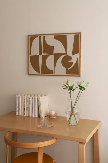 Geometric Brown Landscape Abstract by Maison Bootsy - Style My Wall