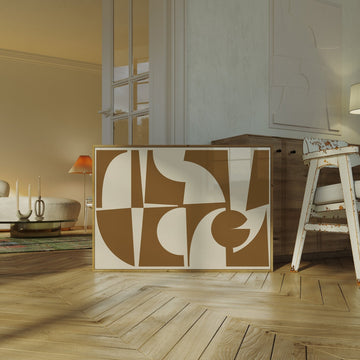 Geometric Brown Landscape Abstract by Maison Bootsy - Style My Wall