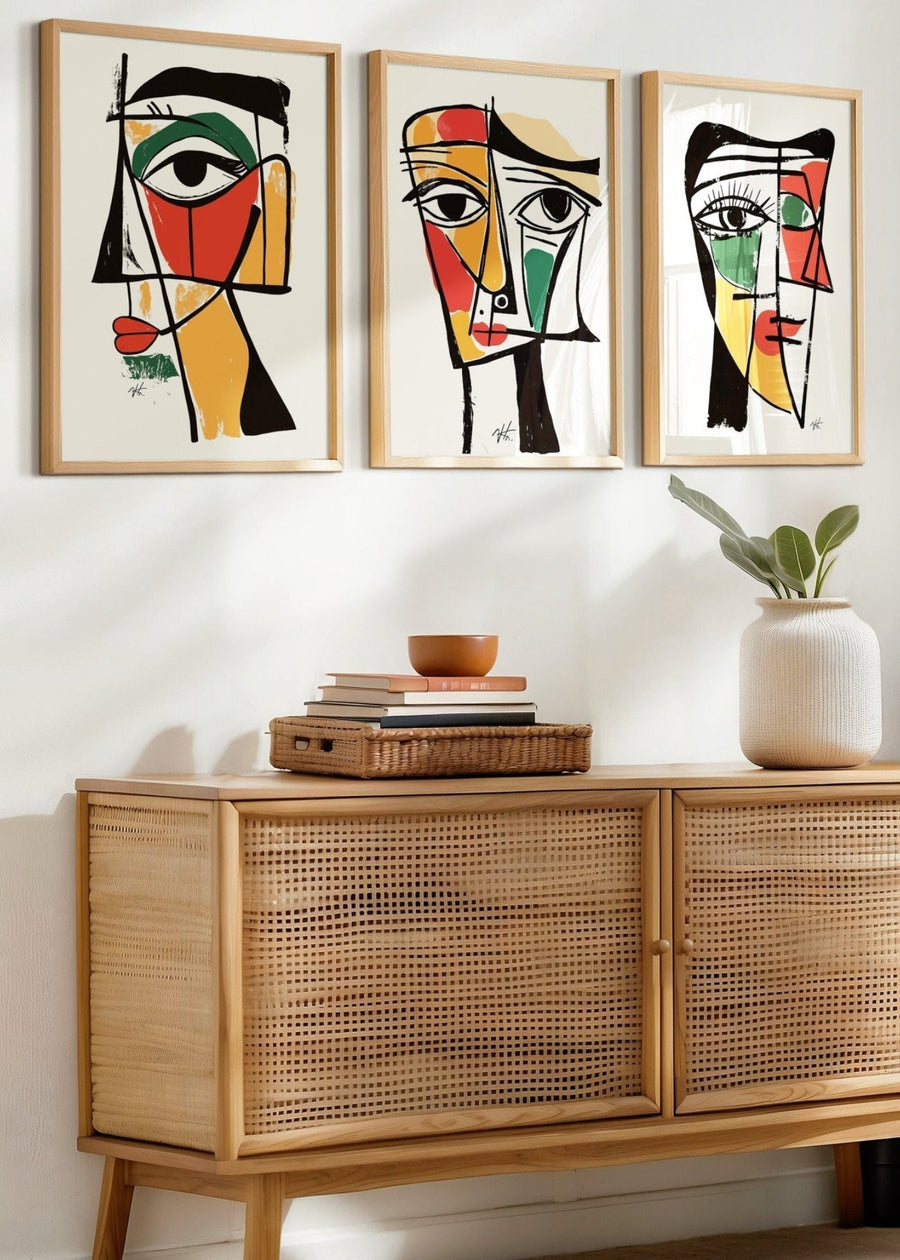 Geometric Portraits Set of 3