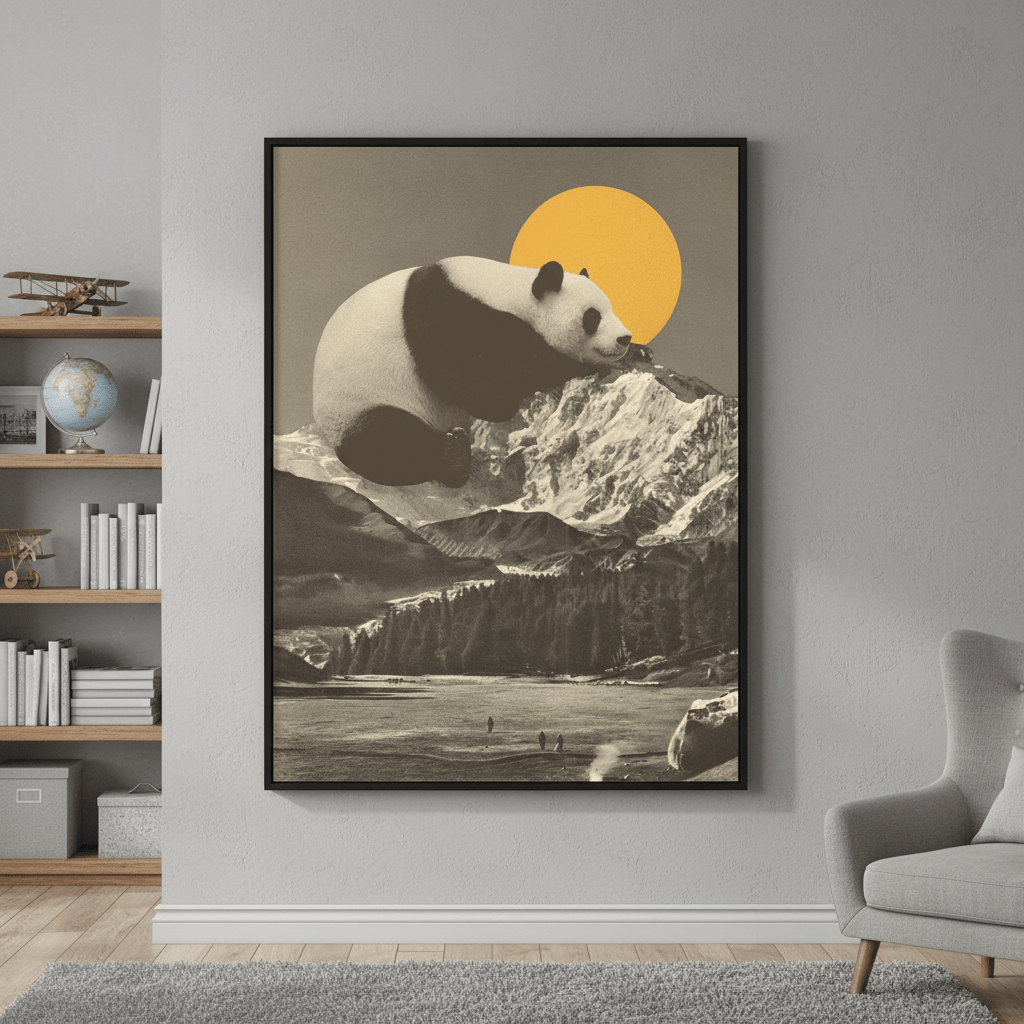 Giant Panda Nap by Florent Bodart wall - art - picture - poster
