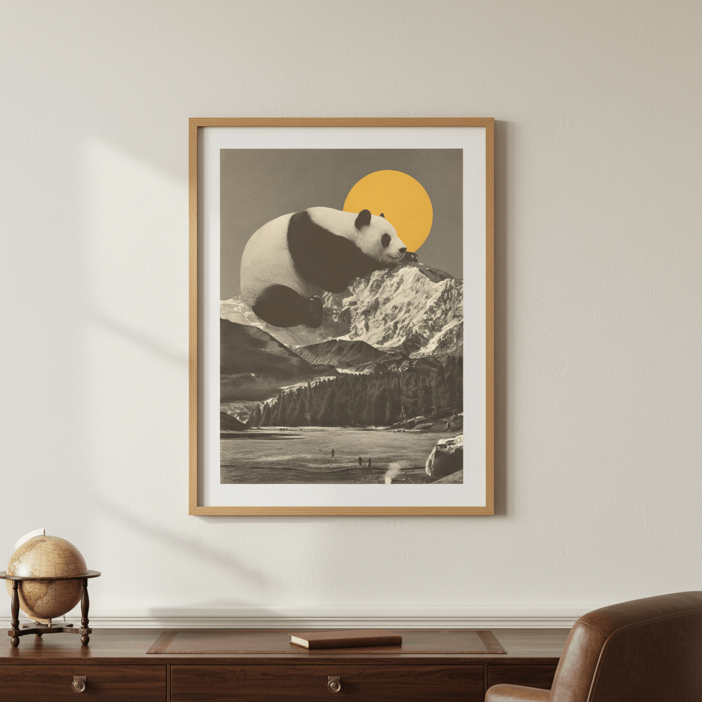 Giant Panda Nap by Florent Bodart wall - art - picture - poster