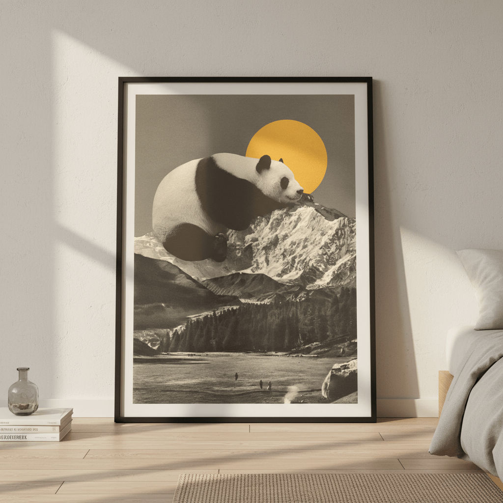 Giant Panda Nap by Florent Bodart wall - art - picture - poster