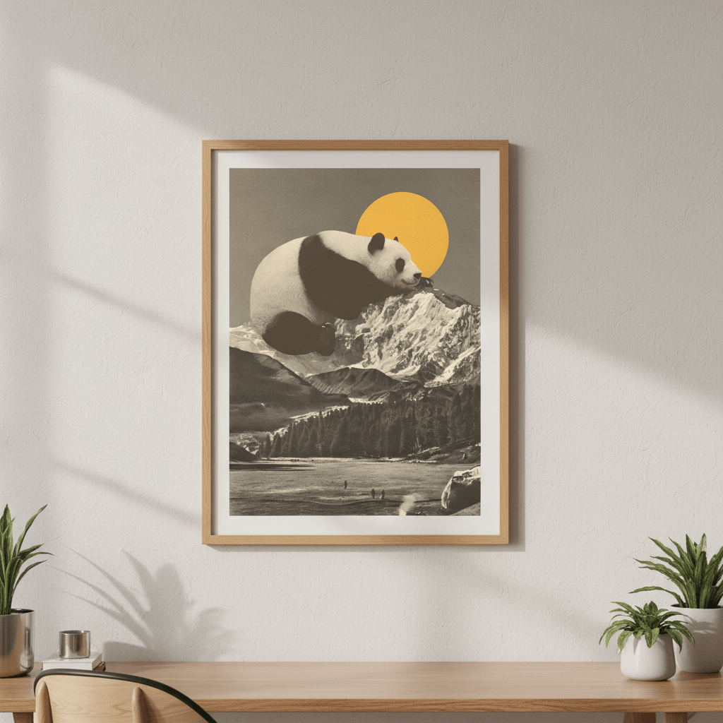 Giant Panda Nap by Florent Bodart wall - art - picture - poster