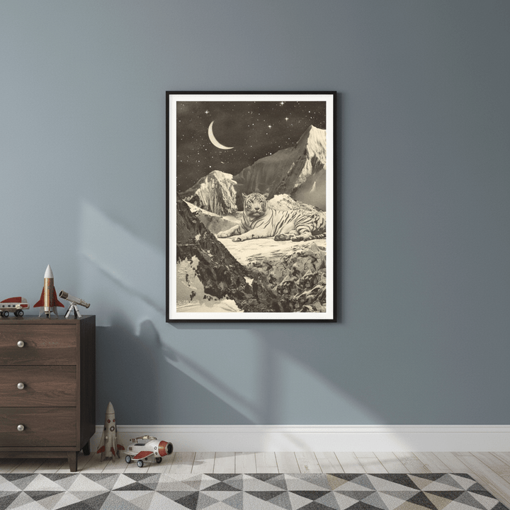 Giant White Tiger by Florent Bodart wall - art - picture - poster