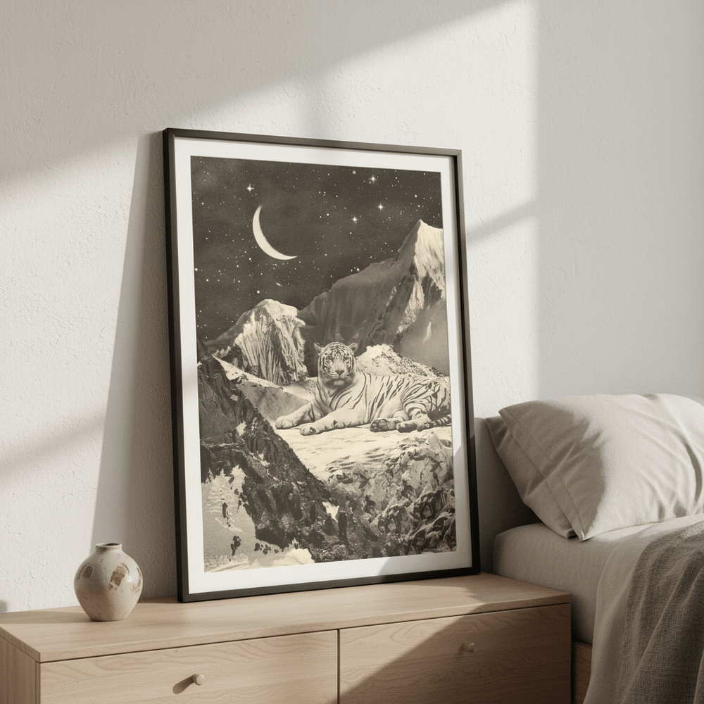 Giant White Tiger by Florent Bodart wall - art - picture - poster
