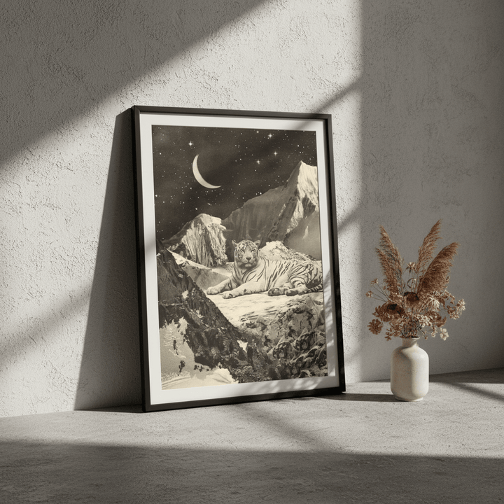 Giant White Tiger by Florent Bodart wall - art - picture - poster