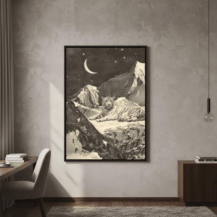 Giant White Tiger by Florent Bodart wall - art - picture - poster