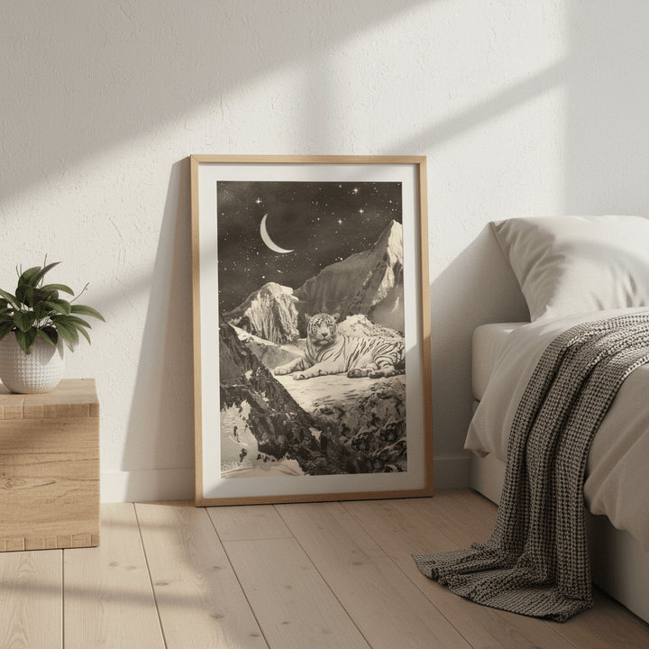 Giant White Tiger by Florent Bodart wall - art - picture - poster