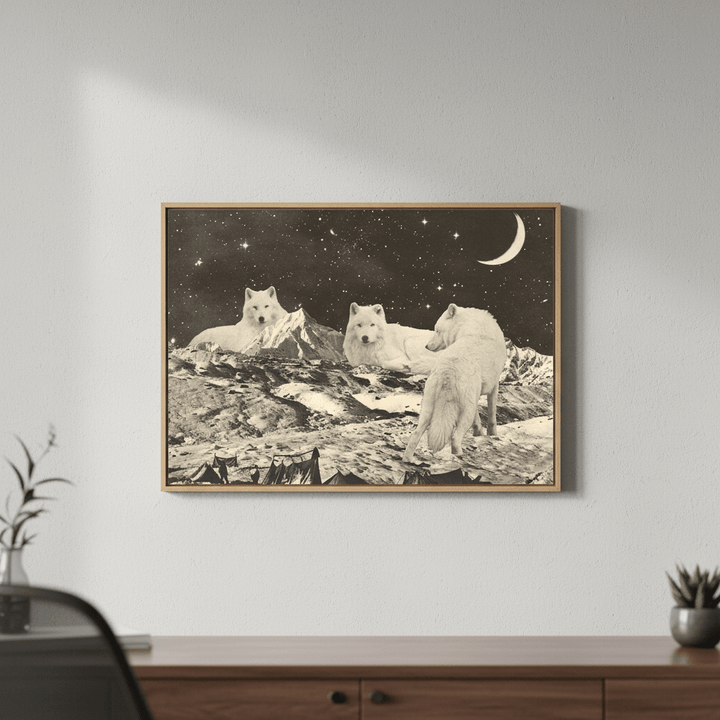 Giant White Wolves by Florent Bodart wall - art - picture - poster